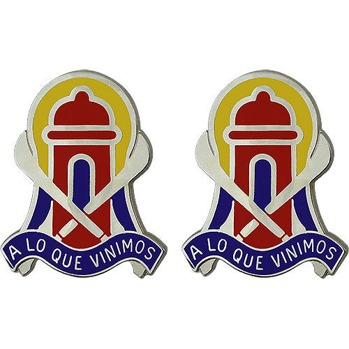 92nd Maneuver Enhancement Brigade Unit Crest (A Lo Que Vinimos) Army Unit Crests
