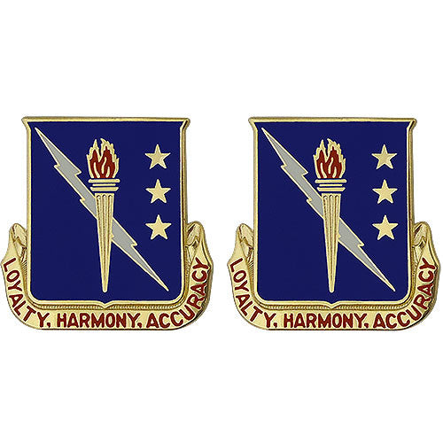 93rd Signal Brigade Unit Crest (Loyalty, Harmony, Accuracy) Army Unit Crests
