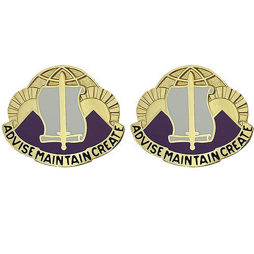 96th Civil Affairs Battalion (Airborne) Unit Crest (Advise Maintain Create) Army Unit Crests
