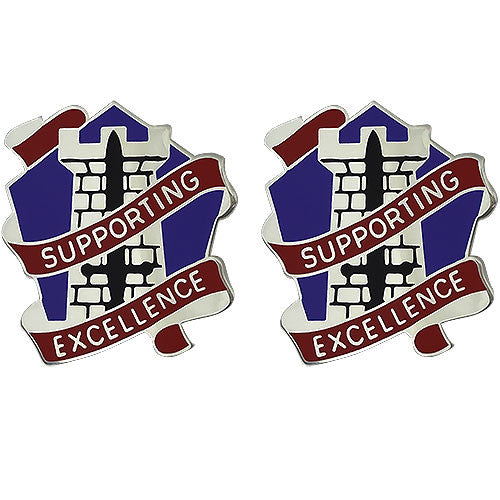 98th Area Support Group Unit Crest (Supporting Excellence) Army Unit Crests