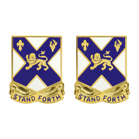 102nd Infantry Regiment Unit Crest (Stand Forth) - Sold in Pairs