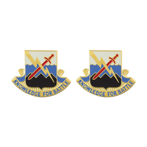 102nd Military Intelligence Battalion Unit Crest (Knowledge for Battle) - Sold in Pairs