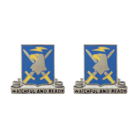 104th Military Intelligence Battalion Unit Crest (Watchful and Ready) - Sold in Pairs