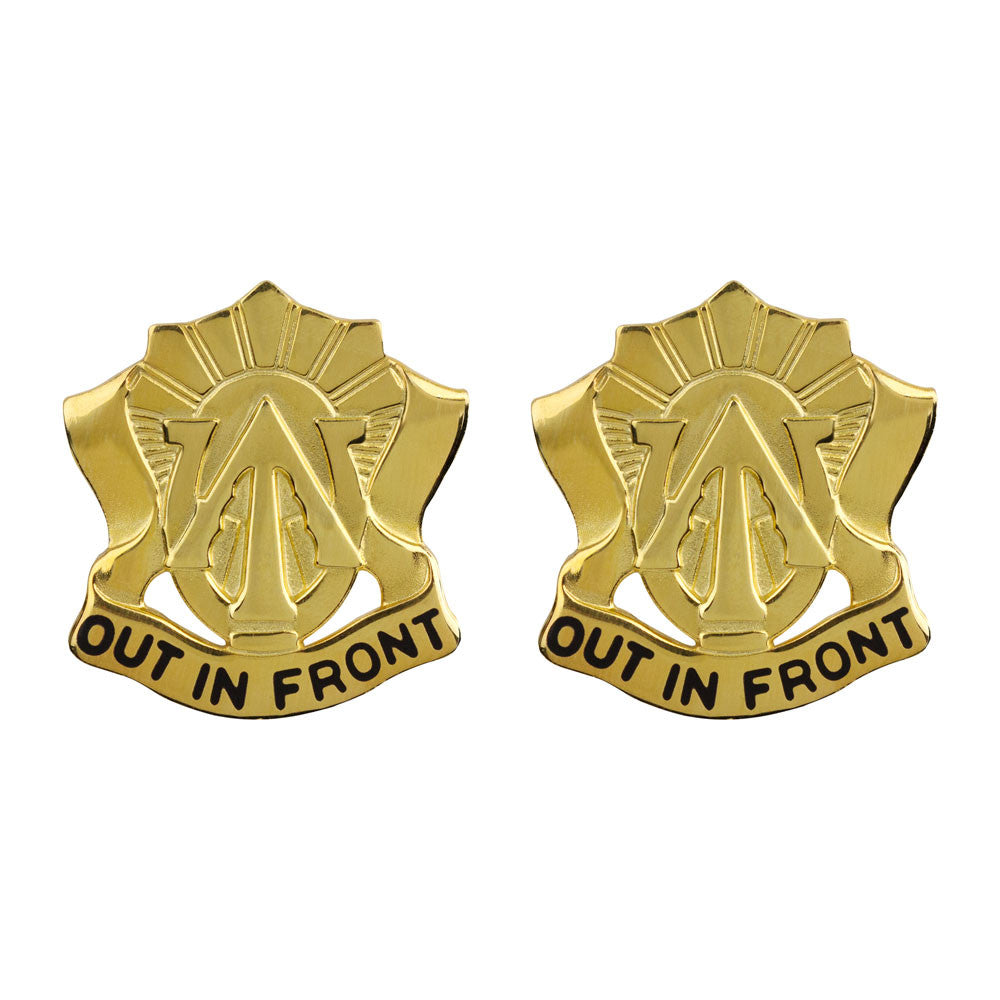 105th Cavalry Regiment Unit Crest (Out in Front) Army Unit Crests