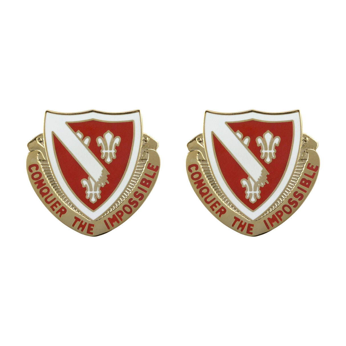 105th Engineer Battalion Unit Crest (Conquer the Impossible) Army Unit Crests