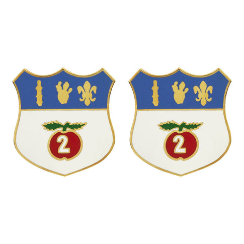 105th Infantry Regiment Unit Crest (No Motto) - Sold in Pairs