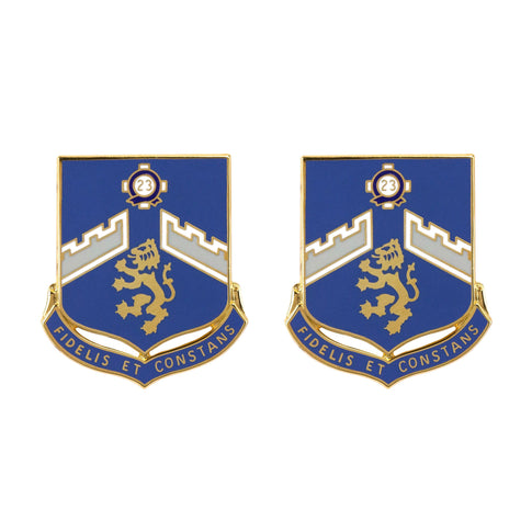 106th Regiment Unit Crest (Fidelis Et Constans) - Sold in Pairs