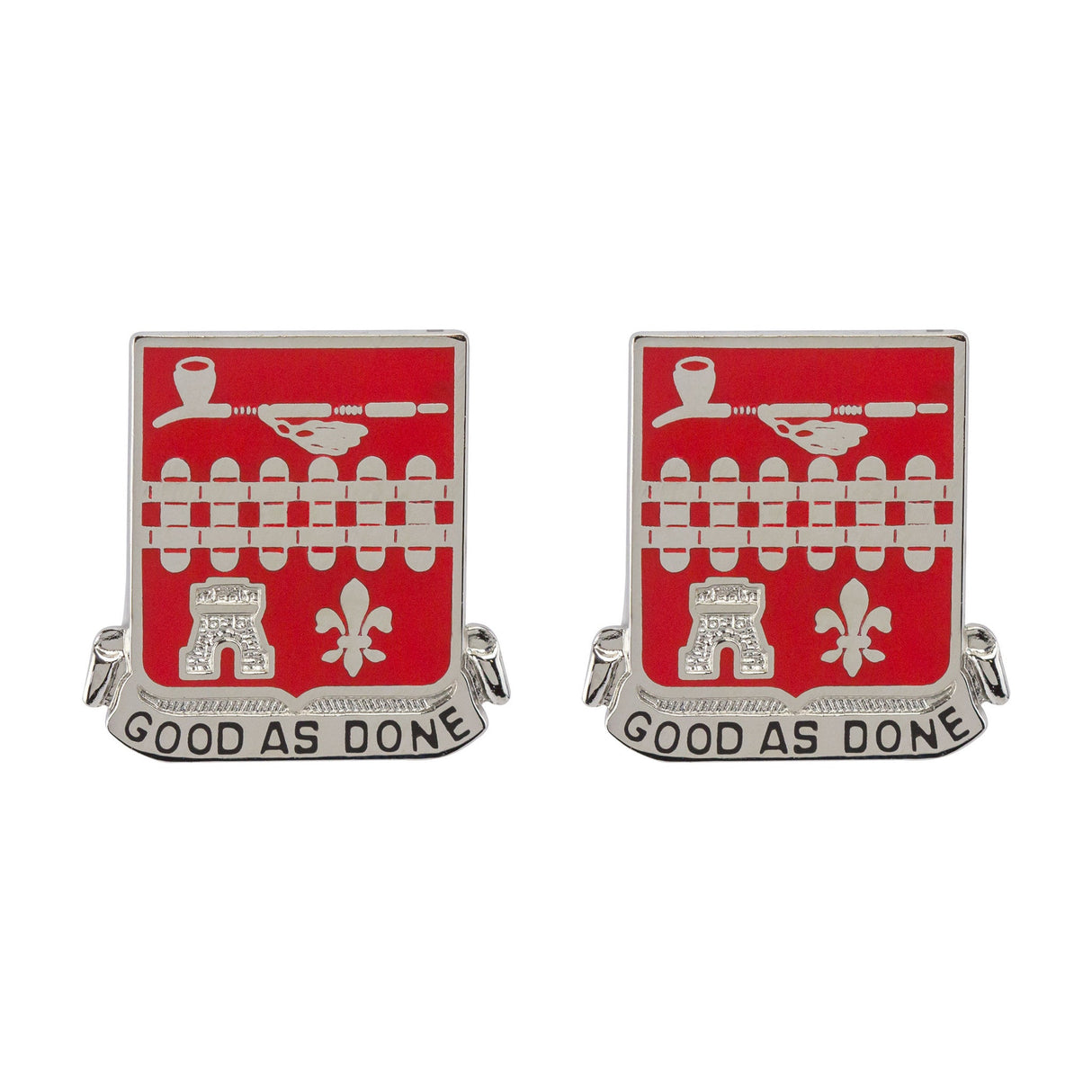 107th Engineer Battalion Unit Crest (Good As Done) Army Unit Crests