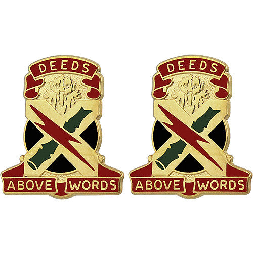 108th ADA (Air Defense Artillery) Brigade Unit Crest (Deeds Above Words) Army Unit Crests