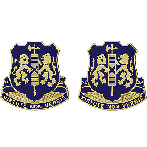 108th Infantry Regiment Unit Crest (Virtute Non Verbis) Army Unit Crests