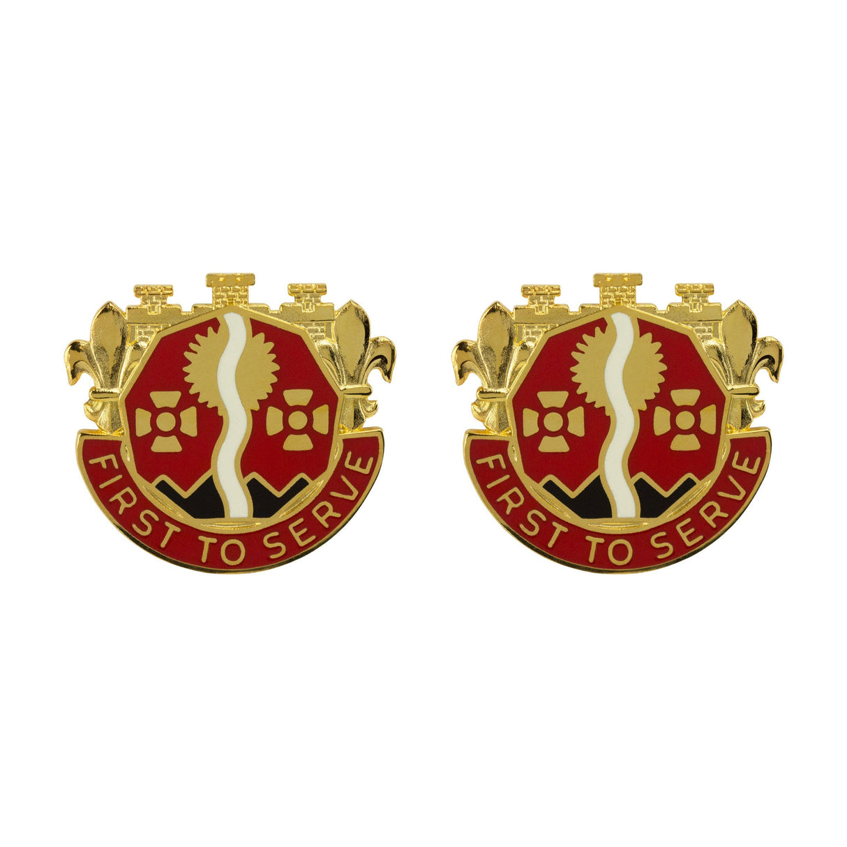 109th Support Group Unit Crest (First to Serve) Army Unit Crests