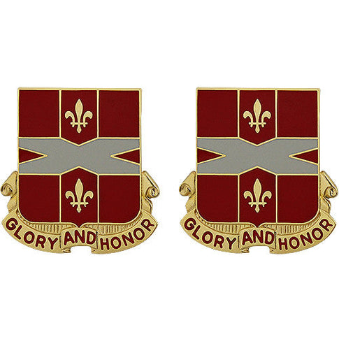 111th ADA (Air Defense Artillery) Unit Crest (Glory and Honor) - Sold in Pairs
