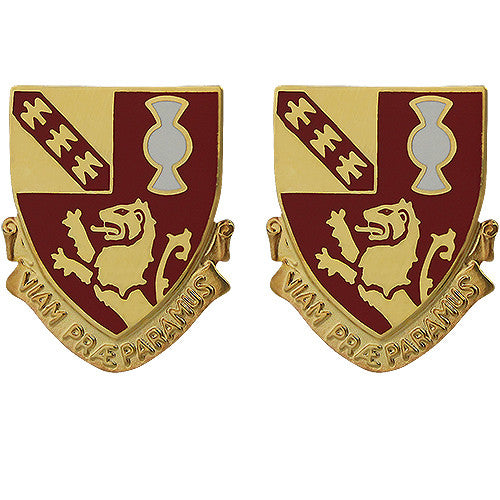 119th Field Artillery Regiment Unit Crest (Viam Praeparamus) Army Unit Crests