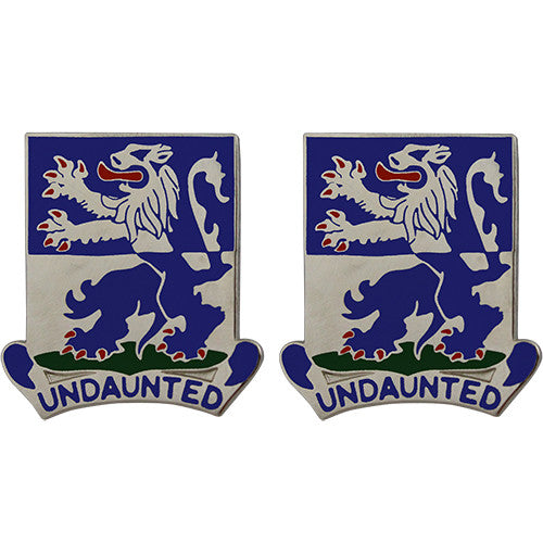 119th Infantry Regiment Unit Crest (Undaunted) Army Unit Crests