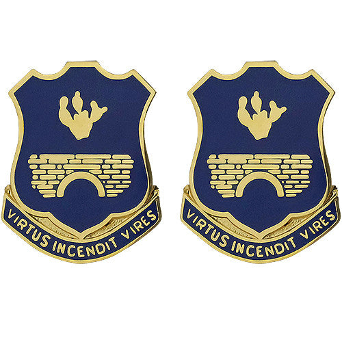 120th Infantry Regiment Unit Crest (Virtus Incendit Vires) Army Unit Crests