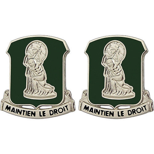 122nd Support Battalion Unit Crest (Maintien Le Droit) Army Unit Crests