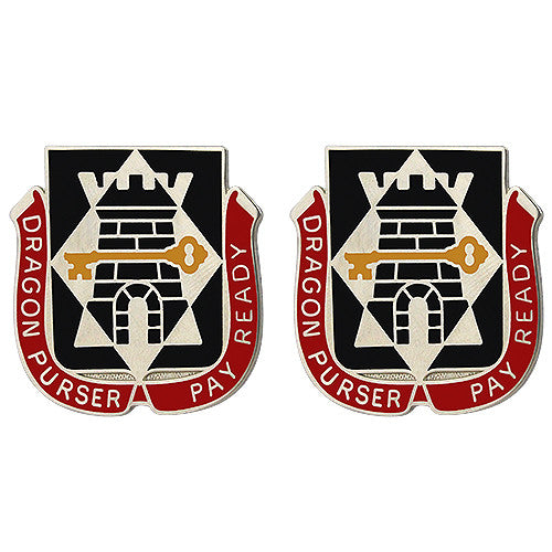 126th Finance Battalion Unit Crest (Dragon Purser Pay Ready) Army Unit Crests