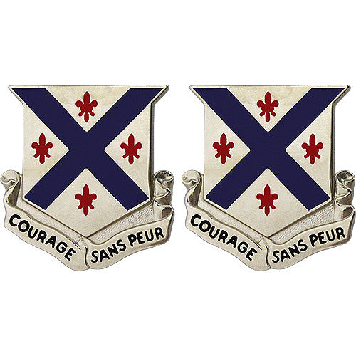 126th Armor Regiment Unit Crest (Courage Sans Peur) Army Unit Crests