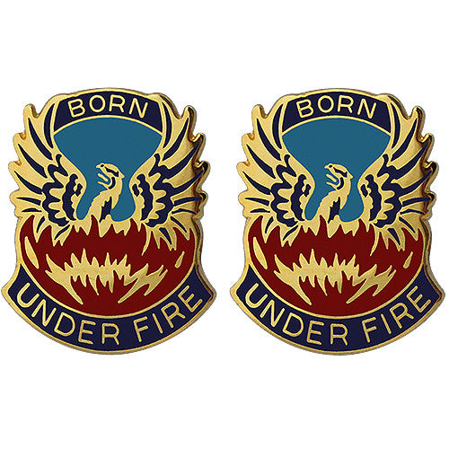 128th Aviation Brigade Unit Crest (Born Under Fire) Army Unit Crests