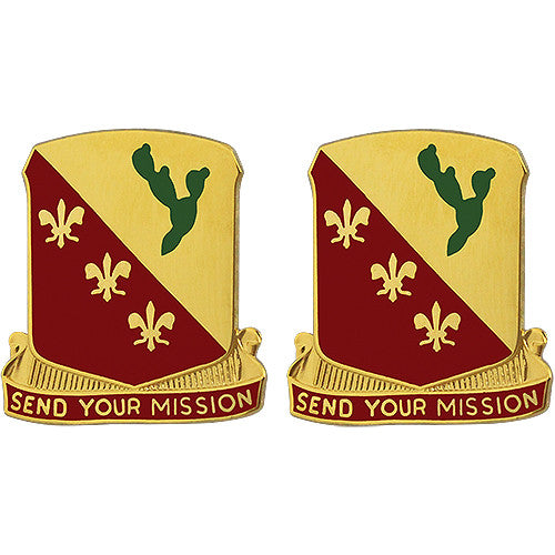129th Field Artillery Regiment Unit Crest (Send Your Mission) Army Unit Crests