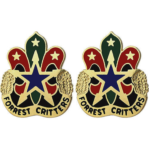 130th Support Center Unit Crest (Forrest Critters) - Sold in Pairs