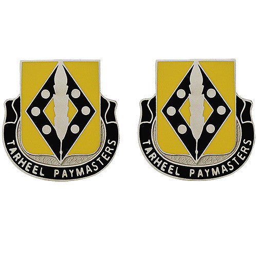130th Finance Battalion Unit Crest (Tarheel Paymasters) Army Unit Crests