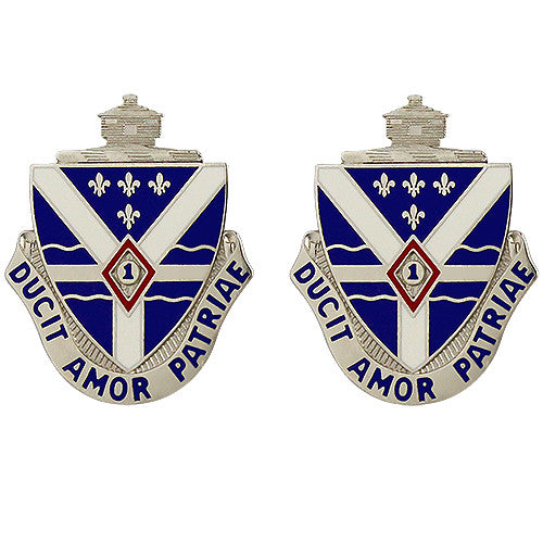 131st Infantry Regiment Unit Crest (Ducit Amor Patriae) Army Unit Crests