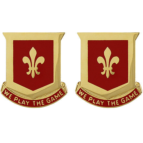 131st Field Artillery Regiment Unit Crest (We Play the Game) Army Unit Crests