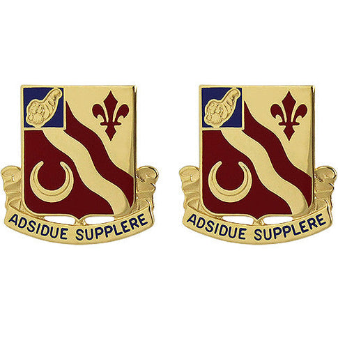 134th Brigade Support Battalion Unit Crest (Adsidue Supplere) - Sold in Pairs