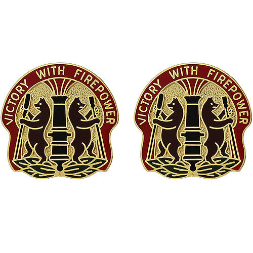 135th Field Artillery Brigade Unit Crest (Victory With Firepower) Army Unit Crests