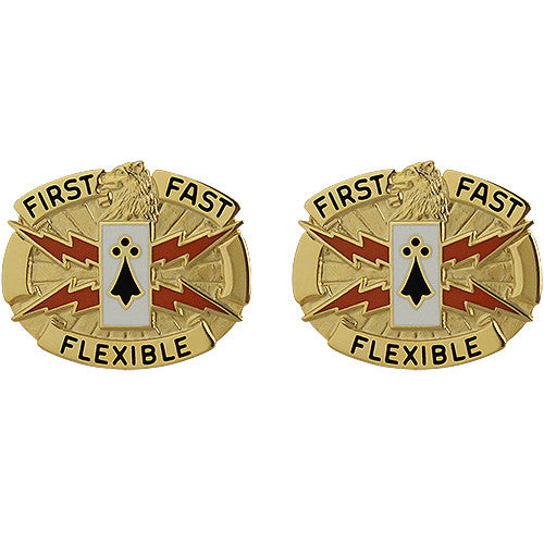 135th Signal Battalion Unit Crest (First Fast Flexible) Army Unit Crests