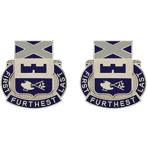 139th Regiment Unit Crest (First Furthest Last) Army Unit Crests