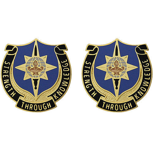 141st Military Intelligence Battalion Unit Crest (Strength Through Knowledge) Army Unit Crests
