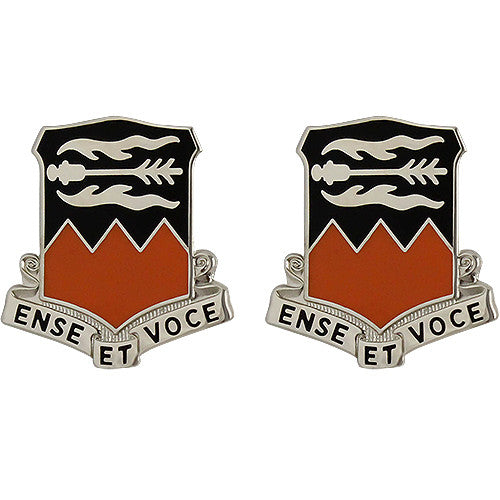 141st Signal Battalion Unit Crest (Ense Et Voce) Army Unit Crests
