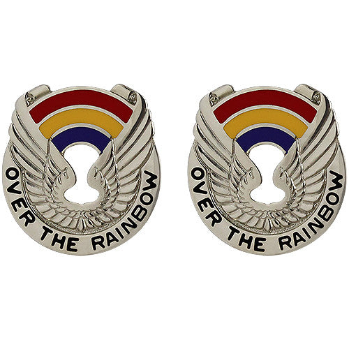 142nd Aviation Battalion Unit Crest (Over the Rainbow) Army Unit Crests