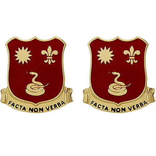 143rd Field Artillery Regiment Unit Crest (Facta Non Verba) Army Unit Crests