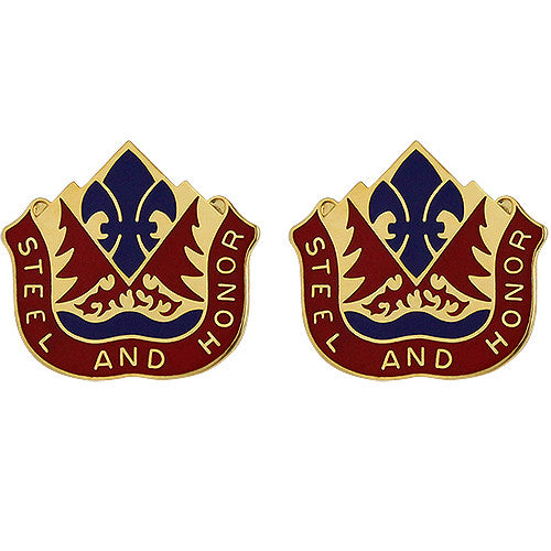 143rd Field Artillery Group Unit Crest (Steel and Honor) Army Unit Crests