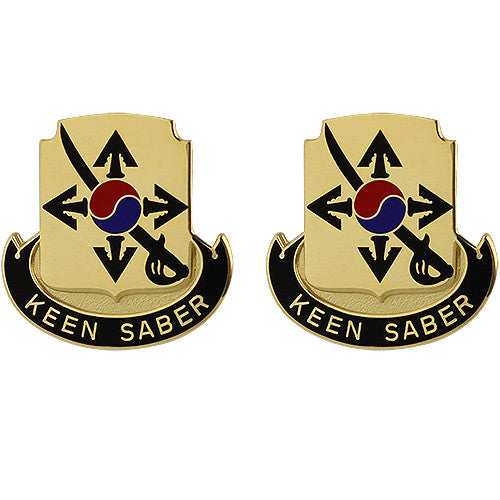 145th Cavalry Regiment Unit Crest (Keen Saber) Army Unit Crests