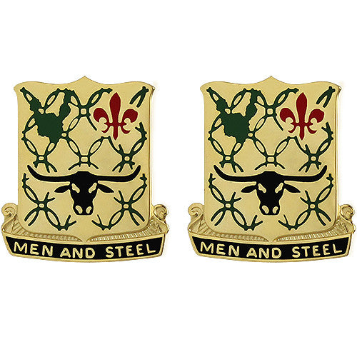 149th Armor Regiment Unit Crest (Men and Steel) Army Unit Crests
