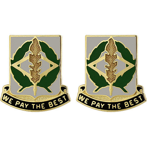 153rd Finance Battalion Unit Crest (We Pay the Best) Army Unit Crests