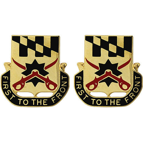 158th Cavalry Regiment Unit Crest (First to the Front) Army Unit Crests