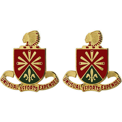 158th Field Artillery Regiment Unit Crest (Unusual Efforts Expended) Army Unit Crests