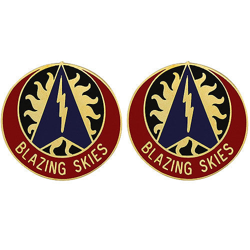 164th ADA (Air Defense Artillery) Brigade Unit Crest (Blazing Skies) Army Unit Crests