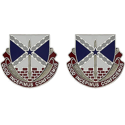 176th Engineer Brigade Unit Crest (Quod Incepimus Conficiemus) Army Unit Crests