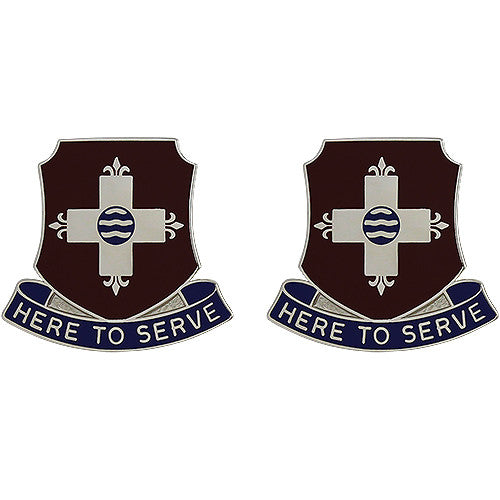 180th Medical Battalion Unit Crest (Here to Serve) Army Unit Crests