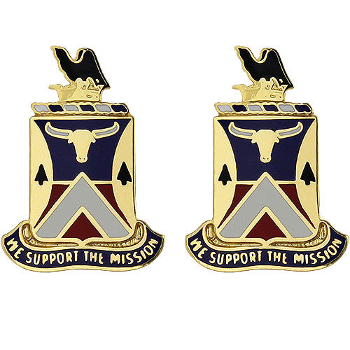 181st Support Battalion Unit Crest (We Support the Mission) Army Unit Crests