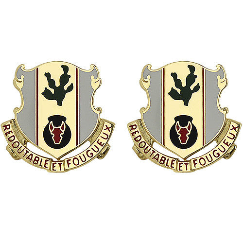 185th Regiment Unit Crest (Redoutable Et Fougueux) Army Unit Crests