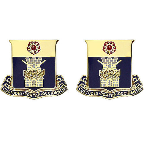 186th Infantry Regiment Unit Crest (Custodes Portae Occidentis) - Sold in Pairs