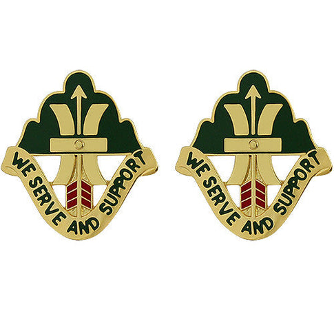 186th Support Battalion Unit Crest (We Serve and Support) - Sold in Pairs