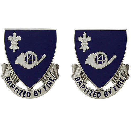 187th Field Artillery Regiment Unit Crest (Baptized by Fire) Army Unit Crests